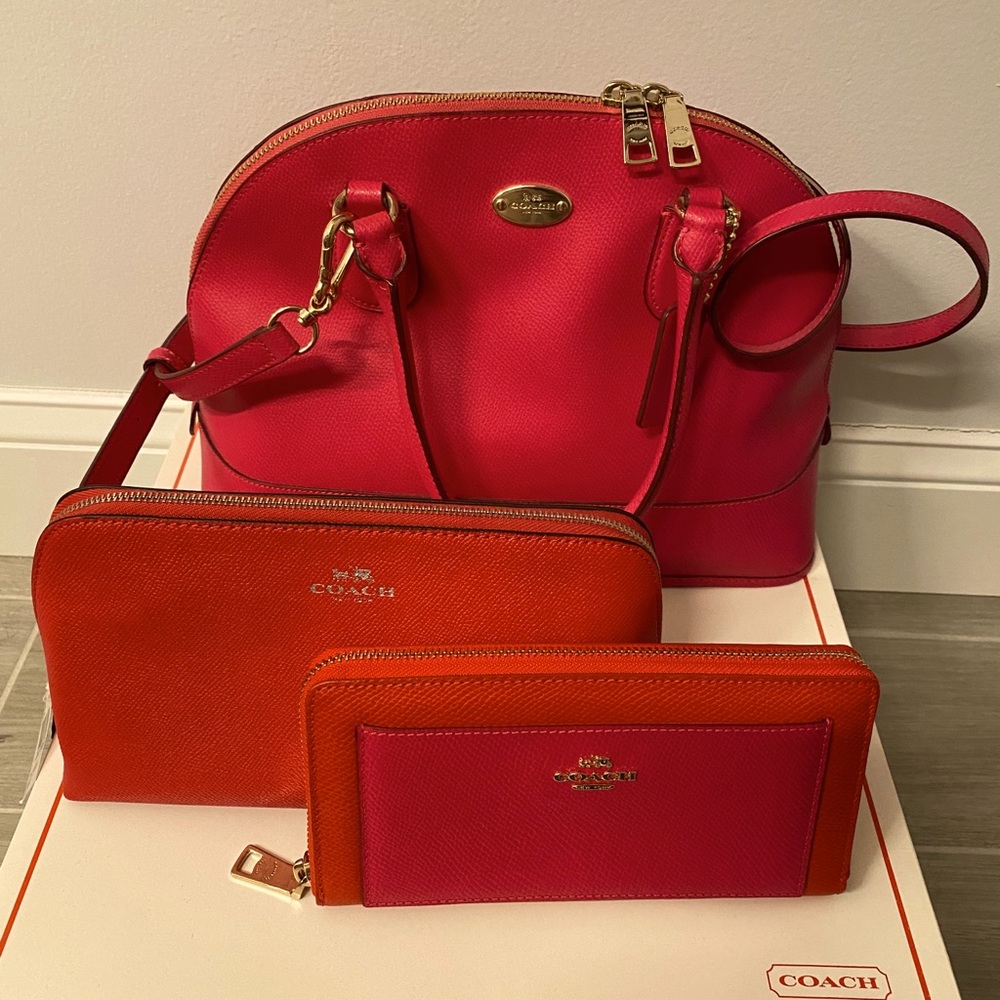 Authentic Coach Matching Set - purse, wallet, bag